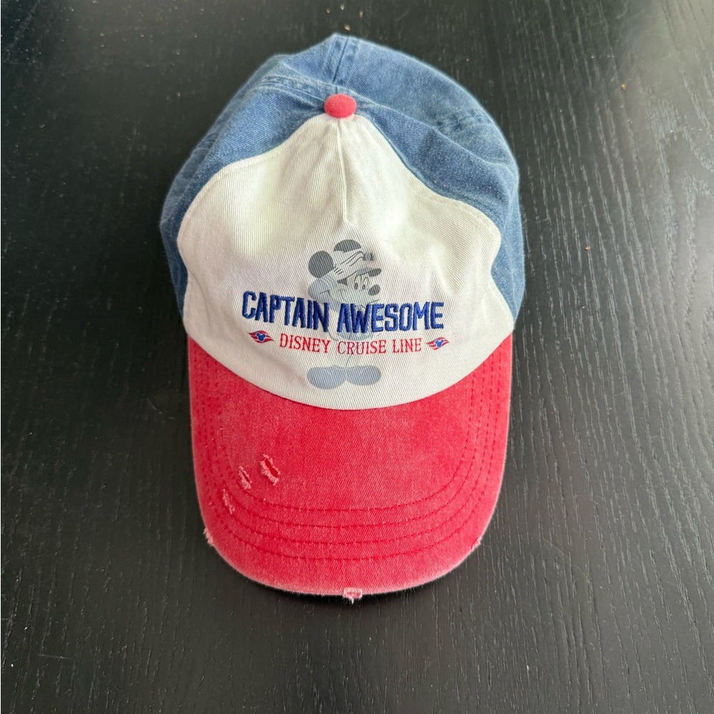 Disney Cruise Line Mickey Captain Vintage Looking Distressed Hat